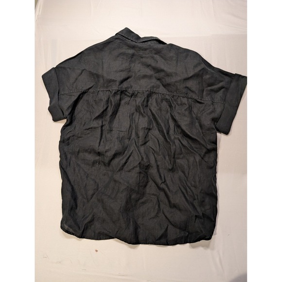 J.Crew Men XL Baird McNutt Irish Linen Shirt Relaxed Fit Black AY665 NWT Summer - Picture 10 of 12